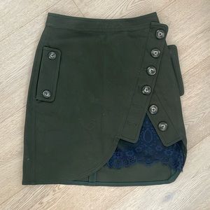 Self Portrait Green Lace Skirt